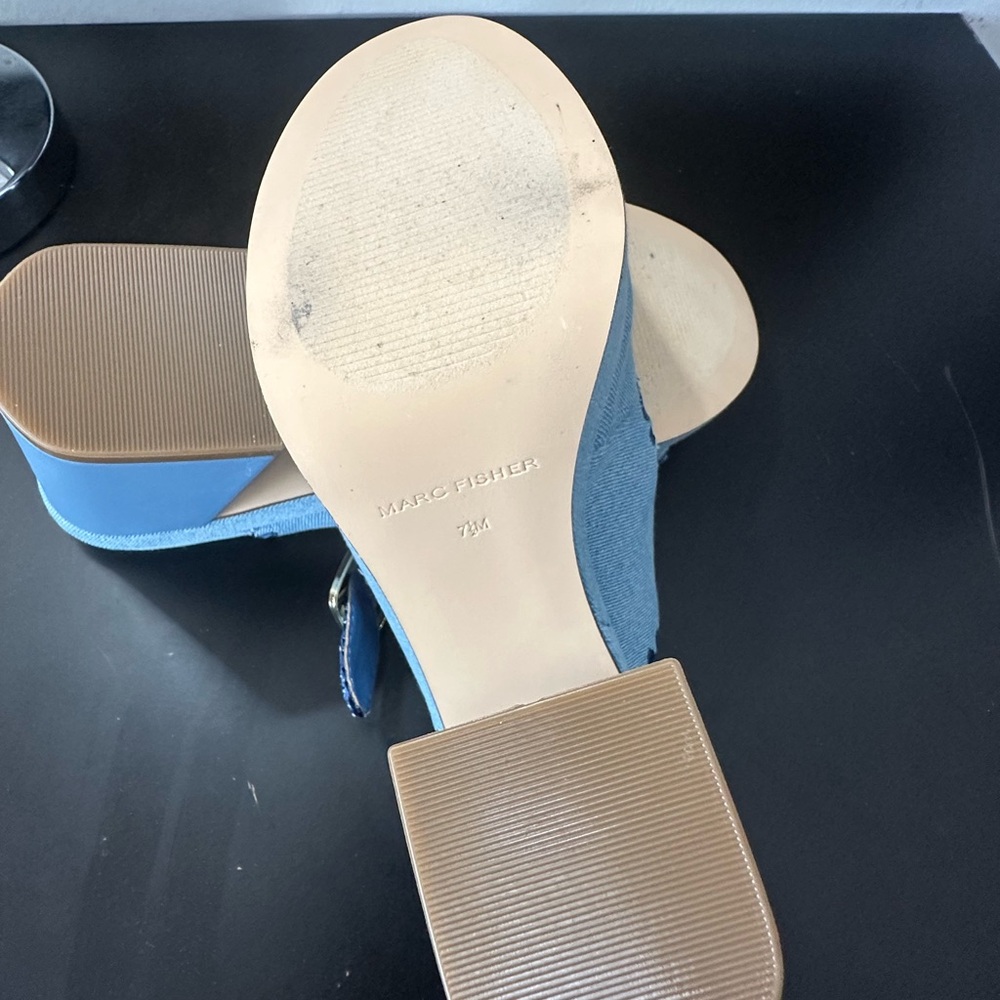 🆕Marc Fisher MEDALEN Denim Platform Heels - Picture 10 of 11